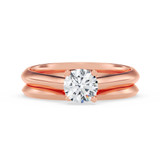 Photo of Jena 1/2 ct tw. Diamond Round Solitaire Bridal Set 14K Rose Gold [BR2184R-R045]