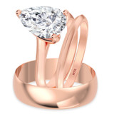 Photo of Jena 3 ct tw. Pear Solitaire Trio Set 10K Rose Gold [BT2199R-F295]