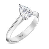 Photo of Jena 1 ct tw. Lab Grown Diamond Pear Solitaire Engagement Ring 14K White Gold [BT2167WE-C000]
