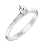 Photo of Jena 1/4 ct tw. Lab Grown Diamond Pear Solitaire Bridal Set 14K White Gold [BT2224WE-C000]