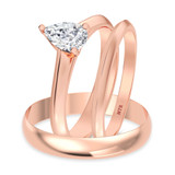 Photo of Jena 1/2 ct tw. Lab Grown Diamond Pear Solitaire Trio Set 14K Rose Gold [BT1928R-C000]