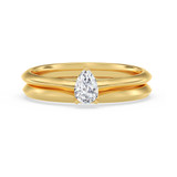 Photo of Jena 1/4 ct tw. Lab Grown Diamond Pear Solitaire Bridal Set 14K Yellow Gold [BR2224Y-C000]