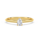 Photo of Jena 1/4 ct tw. Lab Grown Diamond Pear Solitaire Bridal Set 14K Yellow Gold [BT2224YE-C000]