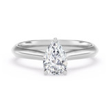 Photo of Jena 1 ct tw. Lab Grown Diamond Pear Solitaire Bridal Set 14K White Gold [BT2167WE-C000]