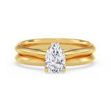 Photo of Jena 3/4 ct tw. Lab Grown Diamond Pear Solitaire Bridal Set 10K Yellow Gold [BR2225Y-C000]