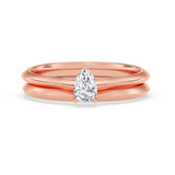 Photo of Jena 1/4 ct tw. Diamond Pear Solitaire Bridal Set 14K Rose Gold [BR2238R-F023]