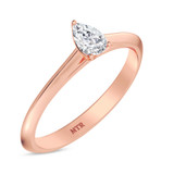 Photo of Jena 1/4 ct tw. Diamond Pear Solitaire Trio Set 14K Rose Gold [BT2238RE-F023]