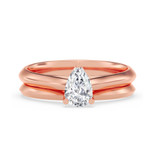 Photo of Jena 1/2 ct tw. Lab Grown Diamond Pear Solitaire Bridal Set 10K Rose Gold [BR1928R-C000]