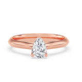 Photo of Jena 1/2 ct tw. Lab Grown Diamond Pear Solitaire Bridal Set 10K Rose Gold [BT1928RE-C000]