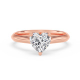 Photo of Jena 3/4 ct tw. Diamond Heart Solitaire Bridal Set 14K Rose Gold [BT2237RE-H070]