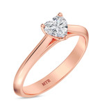 Photo of Jena 1/2 ct tw. Diamond Heart Solitaire Bridal Set 10K Rose Gold [BT2204RE-H045]
