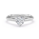 Photo of Jena 1 ct tw. Lab Grown Diamond Heart Solitaire Engagement Ring 14K White Gold [BT2174WE-C000]