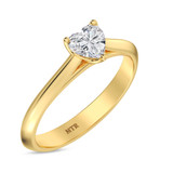 Photo of Jena 1/2 ct tw. Lab Grown Diamond Heart Solitaire Bridal Set 10K Yellow Gold [BT2173YE-C000]