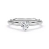 Photo of Jena 1/2 ct tw. Diamond Heart Solitaire Bridal Set 10K White Gold [BT2204WE-H045]