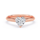 Photo of Jena 1 ct tw. Lab Grown Diamond Heart Solitaire Bridal Set 10K Rose Gold [BT2174RE-C000]