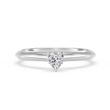 Photo of Jena 1/4 ct tw. Lab Grown Diamond Heart Solitaire Bridal Set 14K White Gold [BT2222WE-C000]