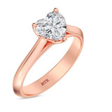 Photo of Jena 3/4 ct tw. Diamond Heart Solitaire Engagement Ring 14K Rose Gold [BT2237RE-H070]
