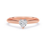 Photo of Jena 1/2 ct tw. Diamond Heart Solitaire Trio Set 10K Rose Gold [BT2204RE-H045]