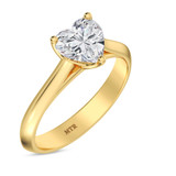 Photo of Jena 3/4 ct tw. Lab Grown Diamond Heart Solitaire Engagement Ring 10K Yellow Gold [BT2223YE-C000]