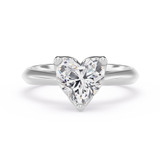 Photo of Jena 2 ct tw. Lab Grown Heart Solitaire Bridal Set 14K White Gold [BT2175WE-W195]