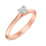 Photo of Jena 1/4 ct tw. Lab Grown Diamond Heart Solitaire Engagement Ring 14K Rose Gold [BT2222RE-C000]
