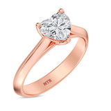 Photo of Jena 1 ct tw. Lab Grown Heart Solitaire Engagement Ring 10K Rose Gold [BT2174RE-C000]