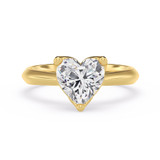 Photo of Jena 2 ct tw. Diamond Heart Solitaire Bridal Set 14K Yellow Gold [BT2206YE-H195]