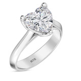 Photo of Jena 3 ct tw. Lab Grown Diamond Heart Solitaire Bridal Set 10K White Gold [BT2176WE-W295]