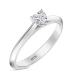 Photo of Jena 1/4 ct tw. Lab Grown Diamond Heart Solitaire Engagement Ring 14K White Gold [BT2222WE-C000]