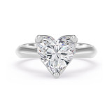 Photo of Jena 3 ct tw. Lab Grown Diamond Heart Solitaire Bridal Set 14K White Gold [BT2176WE-W295]