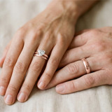 Photo of Jena 1 ct tw. Diamond Heart Solitaire Trio Set 10K Rose Gold [BT2205R-H095]