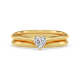 Photo of Jena 1/4 ct tw. Diamond Heart Solitaire Bridal Set 14K Yellow Gold [BR2236Y-H023]