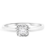 Photo of May 1/4 ct tw. Diamond Princess Solitaire Engagement Ring 14K White Gold [BT326WE-P023]