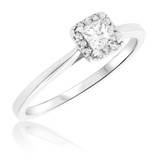 Photo of May 1/4 ct tw. Diamond Princess Solitaire Engagement Ring 10K White Gold [BT326WE-P023]