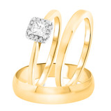 Photo of May 1/4 ct tw. Diamond Princess Solitaire Trio Set 10K Yellow Gold [BT326Y-P023]