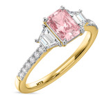 Photo of Alwin 1 2/3 ct tw. Lab Grown Radiant Solitaire Pink Diamond Engagement Ring 14K Yellow Gold [BT2100YE-ZP090]