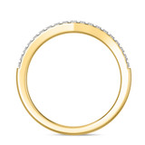 Photo of Alwin 1 3/4 ct tw. Lab Grown Radiant Solitaire Pink Diamond Bridal Set 14K Yellow Gold [BT2100YL]