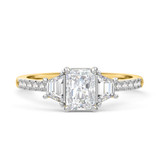 Photo of Alwin 1 7/8 ct tw. Lab Grown Radiant Solitaire Diamond Trio Set 14K Yellow Gold [BT2103YE-Z095]