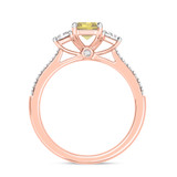 Photo of Alwin 1 2/3 ct tw. Lab Grown Radiant Solitaire Yellow Diamond Engagement Ring 10K Rose Gold [BT2102RE-ZY090]
