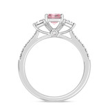 Photo of Alwin 1 2/3 ct tw. Lab Grown Radiant Solitaire Pink Diamond Engagement Ring 10K White Gold [BT2100WE-ZP090]