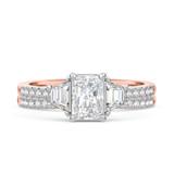 Photo of Alwin 1 3/4 ct tw. Lab Grown Radiant Solitaire Diamond Bridal Set 10K Rose Gold [BR2103R-Z095]