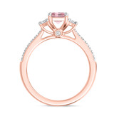 Photo of Aurel 1 3/4 ct tw. Lab Grown Radiant Solitaire Pink Diamond Bridal Set 14K Rose Gold [BT2104RE-ZP090]
