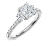 Photo of Aurel 1 7/8 ct tw. Lab Grown Radiant Solitaire Diamond Trio Set 14K White Gold [BT2107WE-Z095]