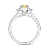 Photo of Aurel 1 5/8 ct tw. Lab Grown Radiant Solitaire Yellow Diamond Engagement Ring 10K White Gold [BT2106WE-ZY090]