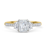 Photo of Aurel 1 7/8 ct tw. Lab Grown Radiant Solitaire Diamond Trio Set 14K Yellow Gold [BT2107YE-Z095]