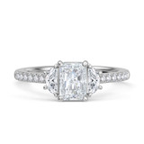 Photo of Aurel 1 7/8 ct tw. Lab Grown Radiant Solitaire Diamond Trio Set 10K White Gold [BT2107WE-Z095]