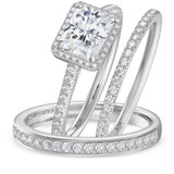 Photo of Marzell 3 2/3 ct tw. Lab Grown Radiant Solitaire Diamond Trio Set 14K White Gold [BT2099W-Z195]