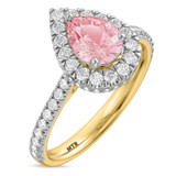Photo of Frea 2 1/3 ct tw. Lab Grown Pear Solitaire Pink Diamond Trio Set 10K Yellow Gold [BT2111YE-MP125]