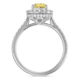 Photo of Frea 2 1/3 ct tw. Lab Grown Pear Solitaire Yellow Diamond Trio Set 14K White Gold [BT2113WE-MY125]