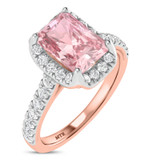 Photo of Daisy 2 1/2 ct tw. Lab Grown Pink Radiant Solitaire Engagement Ring 14K Rose Gold [BT2108RE-ZP195]